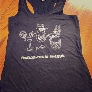 Racer back cat tank